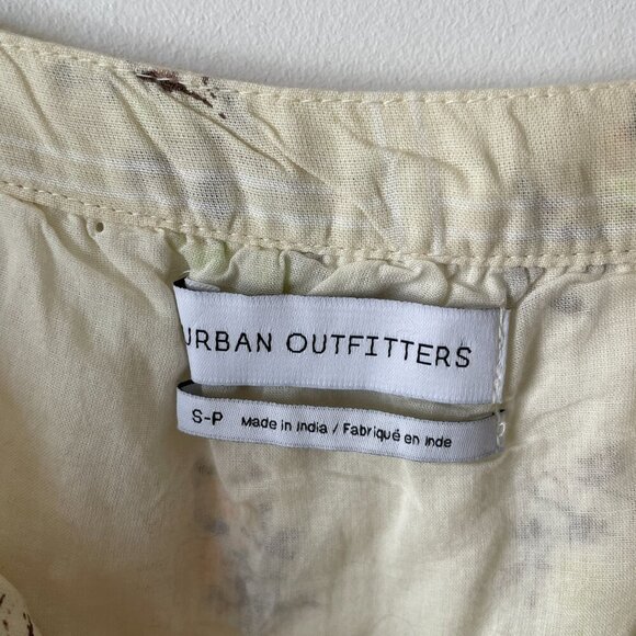 Urban Outfitters UO Honey Tiered Frock Mini Dress Cream Floral Size Small - Picture 9 of 10